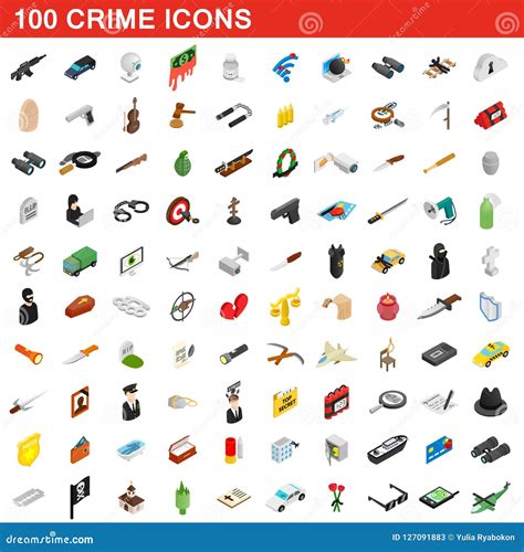 Crime Set Icons In Black Style Big Collection Of Crime Symbol Cartoon Vector Cartoondealer