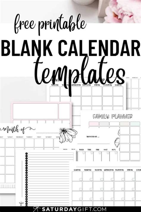 Blank Monthly Calendar Blank Calendar Template Free Printable Blank