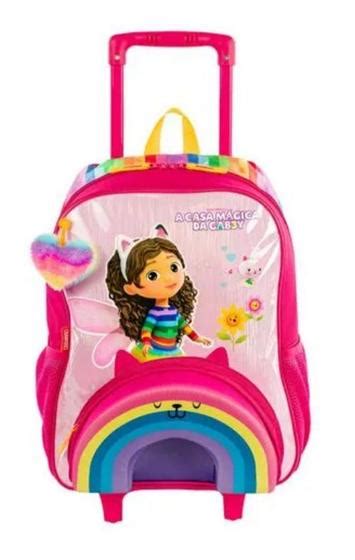 Mochila De Roda A Casa Mágica Da Gabby Rainbow Sestini Mochila Bolsa Escolar Magazine