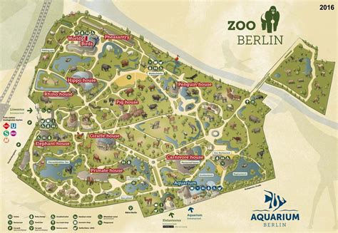 Administrative divisions map of berlin. Berlin zoo map - Map of berlin zoo (Germany)
