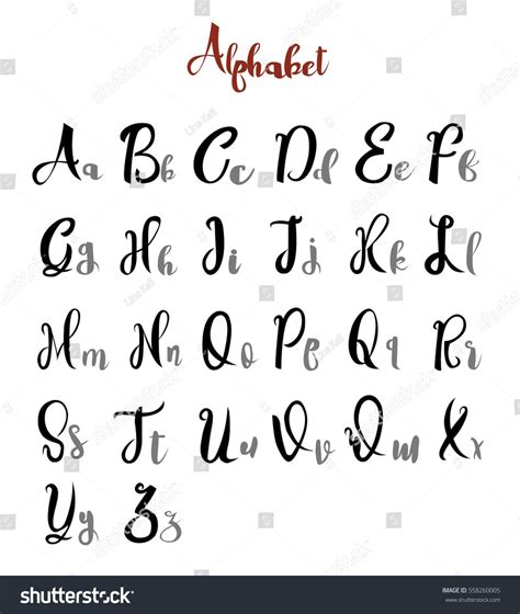 Alphabet Letters Lettering Calligraphy Lettering Alphabet Typography