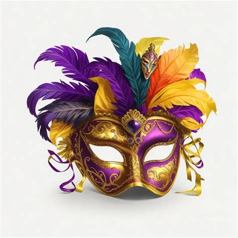 Premium Photo Carnival Mask On White