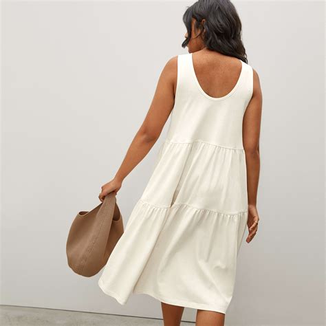 The Weekend Tiered Dress Canvas Everlane