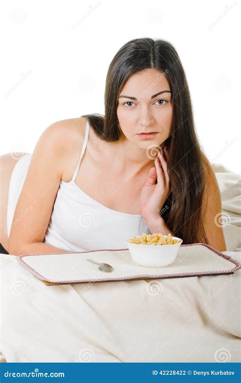 Woman Breakfast Stock Photo Image Of Food Natural Beauty