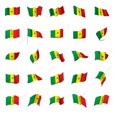 Senegal Flag Illustration Symbol Country View Silk State Png And