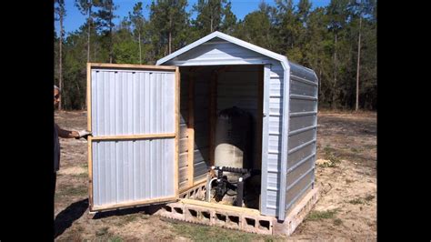 Everyone knows how to build a basic shed so i am not going to bore you with detailed instructions on how to build one. Pump House Well Cover Shed - YouTube