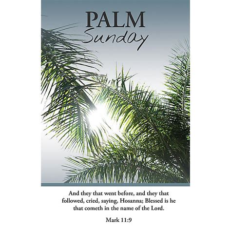 Saying Hosanna Bulletin Pkg 100 Palm Sunday Lifeway