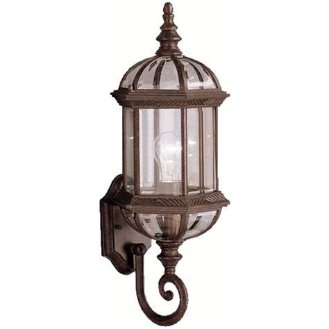 Kichler Outdoor Wall Light With Clear Glass In Tannery Bronze Finish