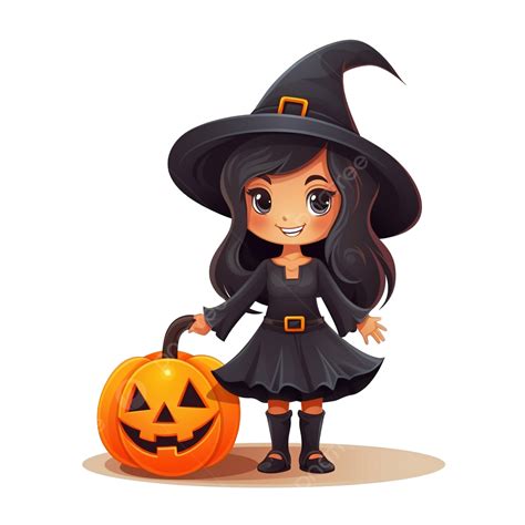 halloween girl with pumpkin celebrating halloween happy witch with jackolantern happy halloween