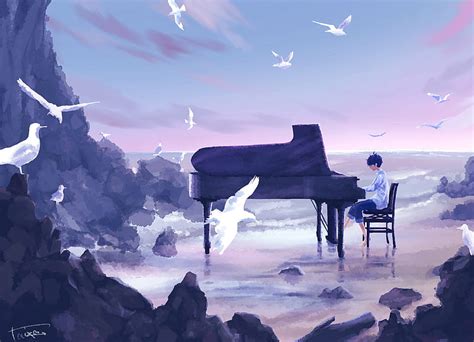 Anime Pianist Wallpaper