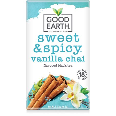 Good Earth Sweet And Spicy Vanilla Chai Black Tea 18 Ct Tea Bags