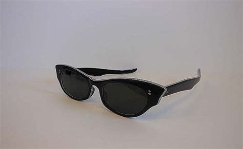 50s Sunglasses Vintage 1950s Black And By Planetclairevintage