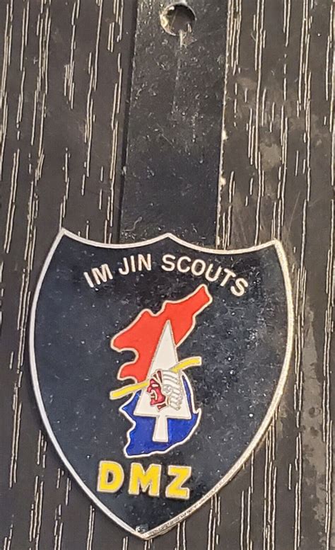 1950s 60s Us Army Imjin Scouts Dmz Mp 38th Parallel Korean Made Badge L