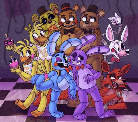 The Gangs All Here By Ninibleh On Deviantart Fnaf Dibujos Dibujos