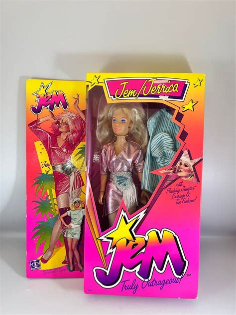 Jem And The Holograms Rare Vintage Jem Jerrica Doll Etsy Jem