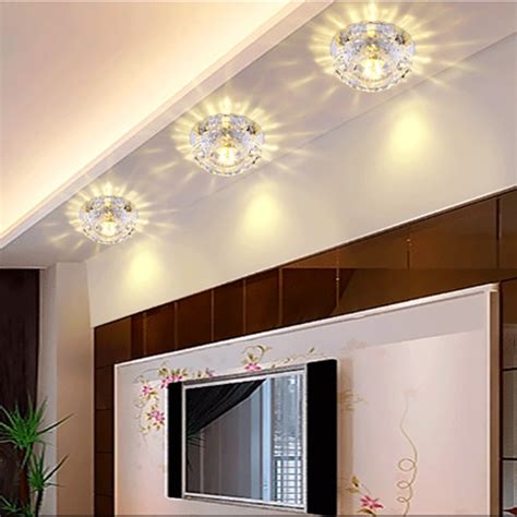 3w5w Led Ceiling Light Modern Crystal Lamp Porch Bedroom Aliexpress