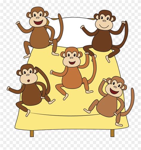 Five Little Monkeys Clip Art