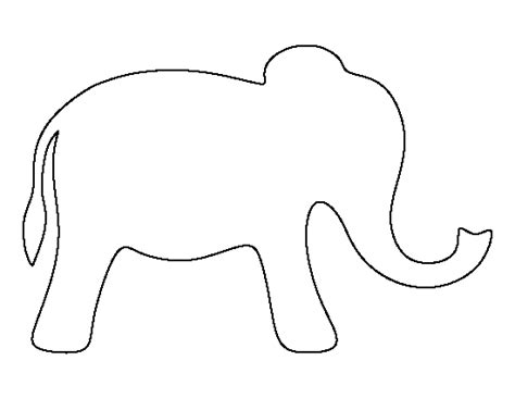 Printable Simple Elephant Template