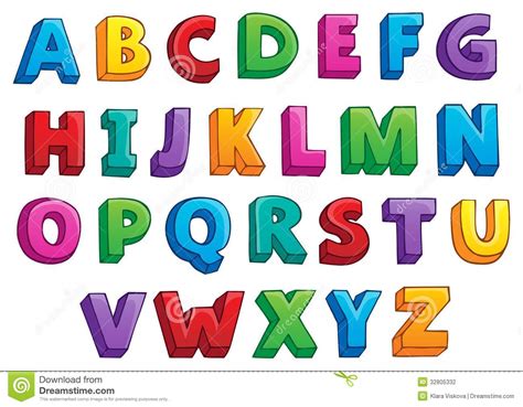 Image With Alphabet Theme 1 Stock Vector - Illustration of draw, alphabet: 32805332