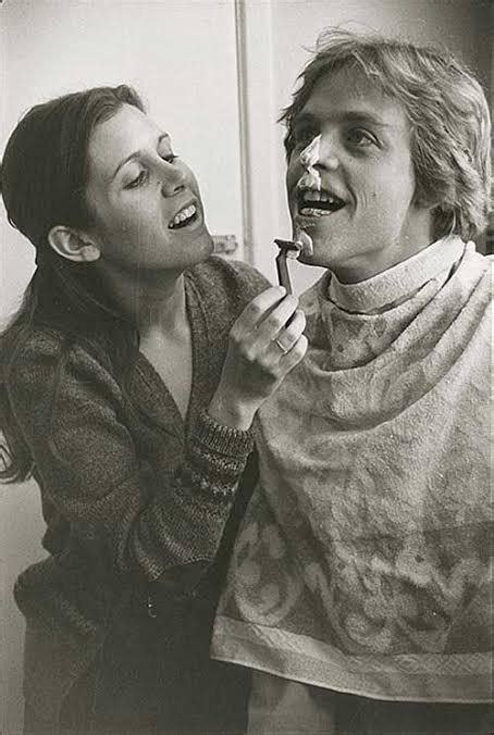 Carrie Fisher And Mark Hamill On The Set Of The Original Star Wars