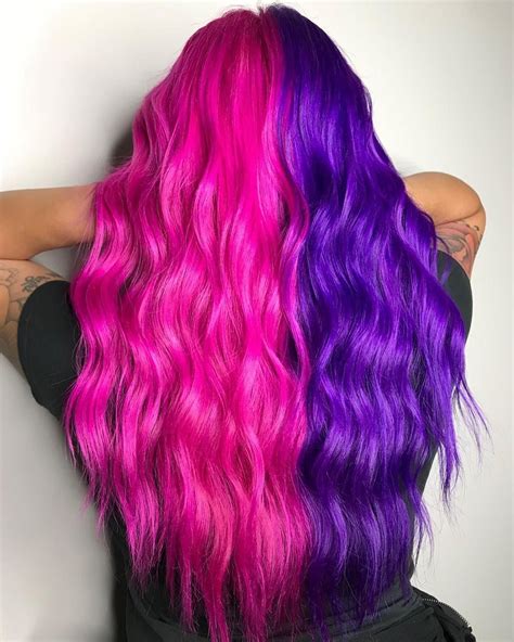 Pin By Skullbubbles🖤 On Hair Color Split Dyed Hair Bright Hair