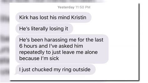 kirk has lost his mind friend says murder suicide victim sent text before she was killed