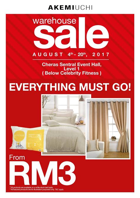 Metrojaya malaysia warehouse sale 2017. Akemi Uchi Warehouse Sale From RM3 @ Cheras Sentral Until ...