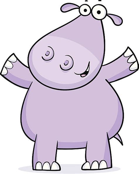 Purple Hippo Illustrations Royalty Free Vector Graphics