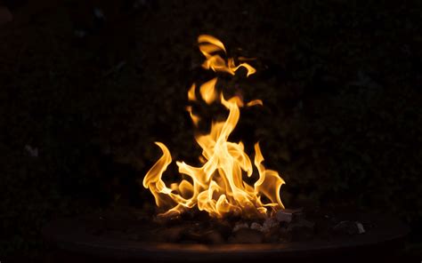 Download Wallpaper 3840x2400 Bonfire Fire Dark Flame Burning 4k