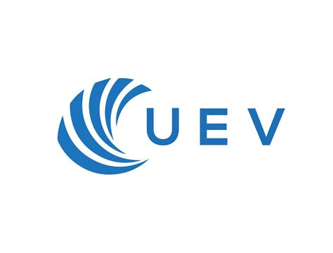 Uev Letter Logo Design On White Background Uev Creative Circle Letter