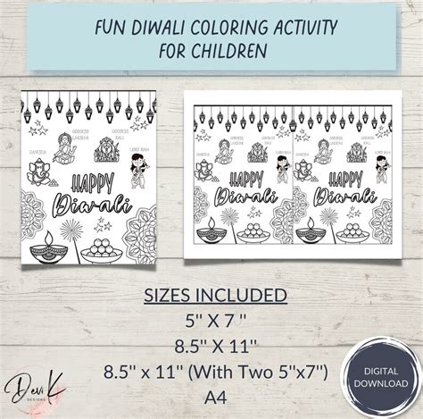 Diwali Coloring Page For Kids Diwali For Children Diwali Activity