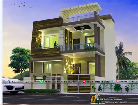 25x40 3BHK Duplex House Plan Design And Different Color Option
