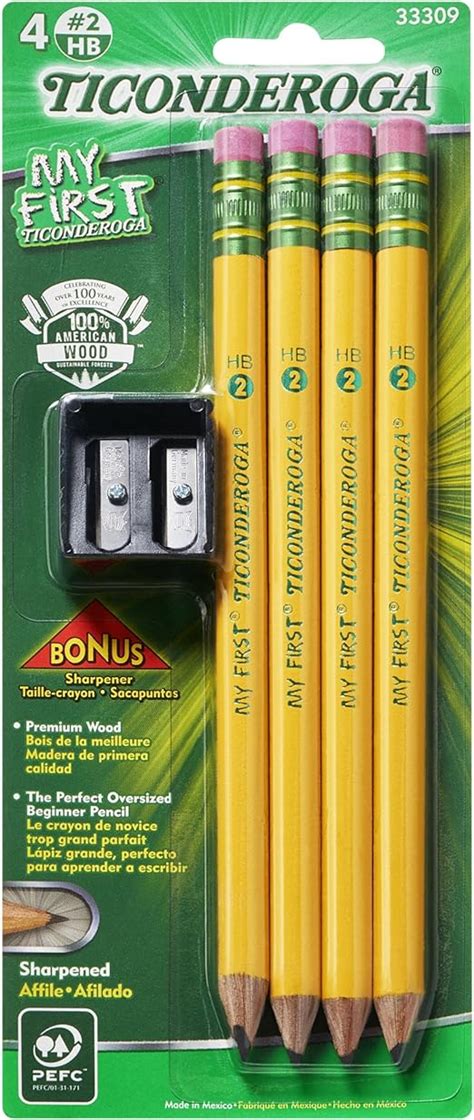 My First Ticonderoga Primary Size 2 Beginner Pencils Pre Sharpened 4