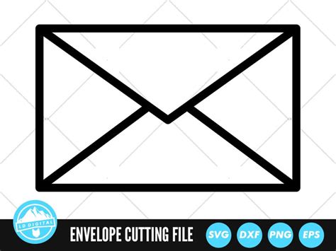 Mail Envelope Outline SVG Files Postal Letter SVG Cut Files Etsy