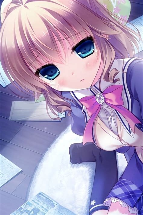 Cute Crying Anime Girl 640x960 Wallpaper