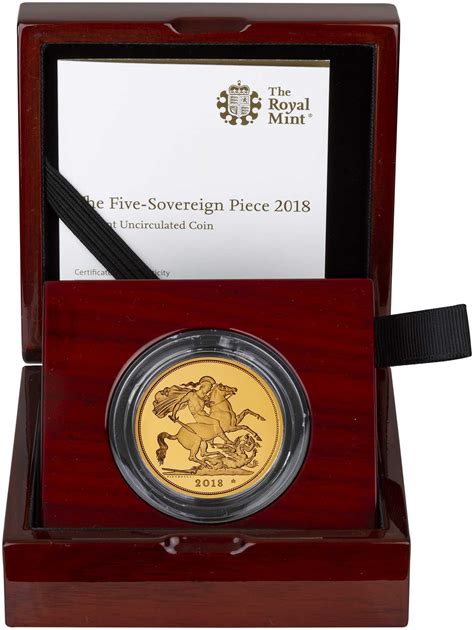 2018 Five Sovereign Piece Gold Bu Chards £210000