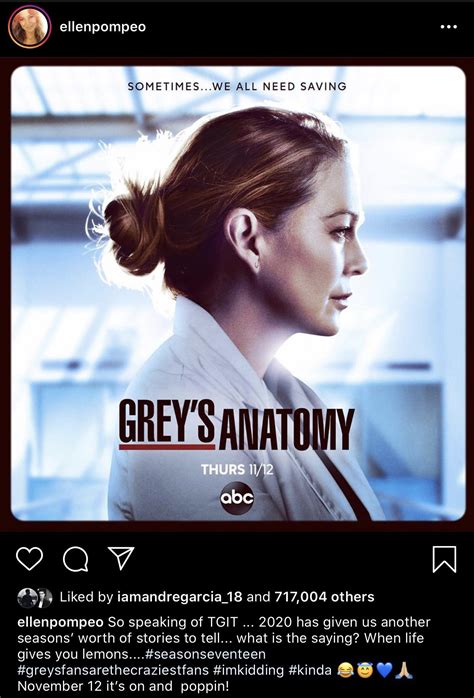 Greys Anatomy Season 17 Premieres November 12 Rgreysanatomy