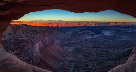 Sunset At The Mesa Arch In Canyonlands National Park Utah Photograph