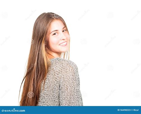 Attractive Young Woman Looking Back Stock Image Image Of Girl Beauty