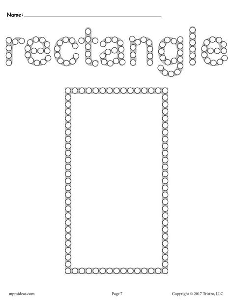 Normal size small size show me how. Rectangle Q-Tip Painting Printable - Rectangle Worksheet & Coloring Page - SupplyMe