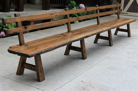 Wooden Bench With Back Foter