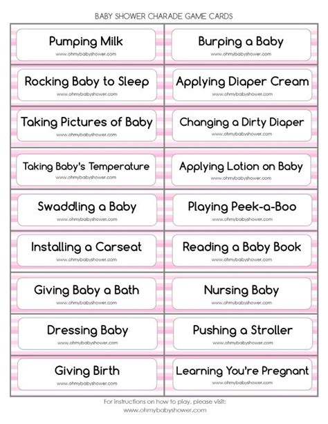 How To Play Baby Shower Charades Baby Shower Charades