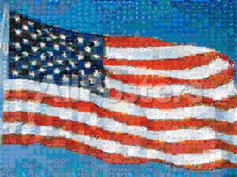 American Flag Mosaic Photographic Print By Joseph Sohm At