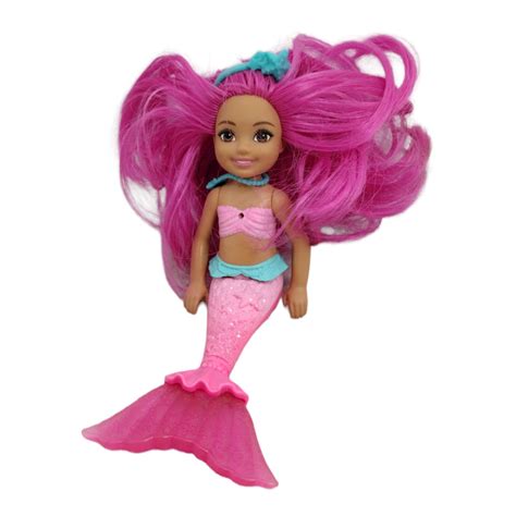 Mattel Barbie Dreamtopia Chelsea Mermaid Doll With Pink Hair And Tail