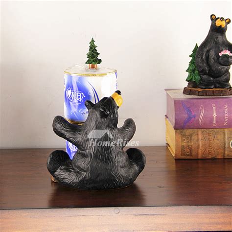 Because of its immense popularity and daily necessity, lots of famous offers easy toilet paper changing facility with open arm design. Unique Bear Toilet Paper Holder Stand Black Resin