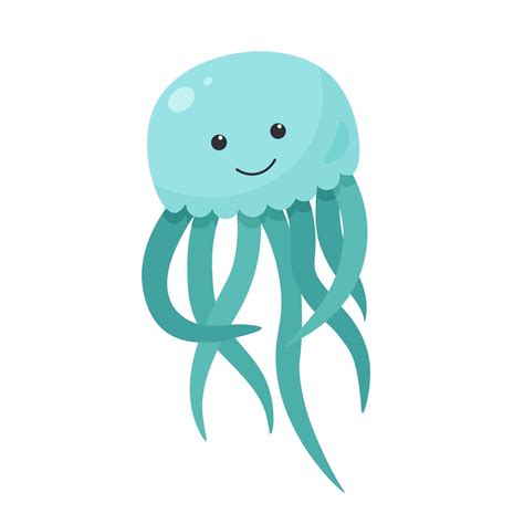 Cute Cartoon Jellyfish 2508429 Vector Art At Vecteezy