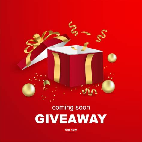 Premium Vector Giveaway Banner Template Design With Open T Box On