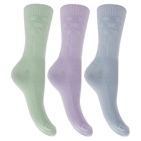 Womensladies Wide Fit Diabetic Socks With Easytop Comfort Grip Pack