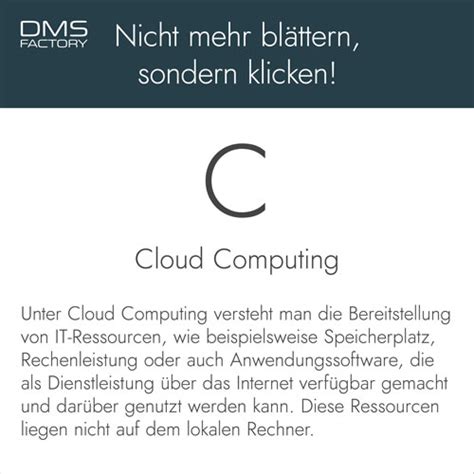 Cloud Computing Das Glossar Der Dmsfactory