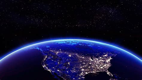 Earth North America In The Night View From Space 3840×2160 Hd